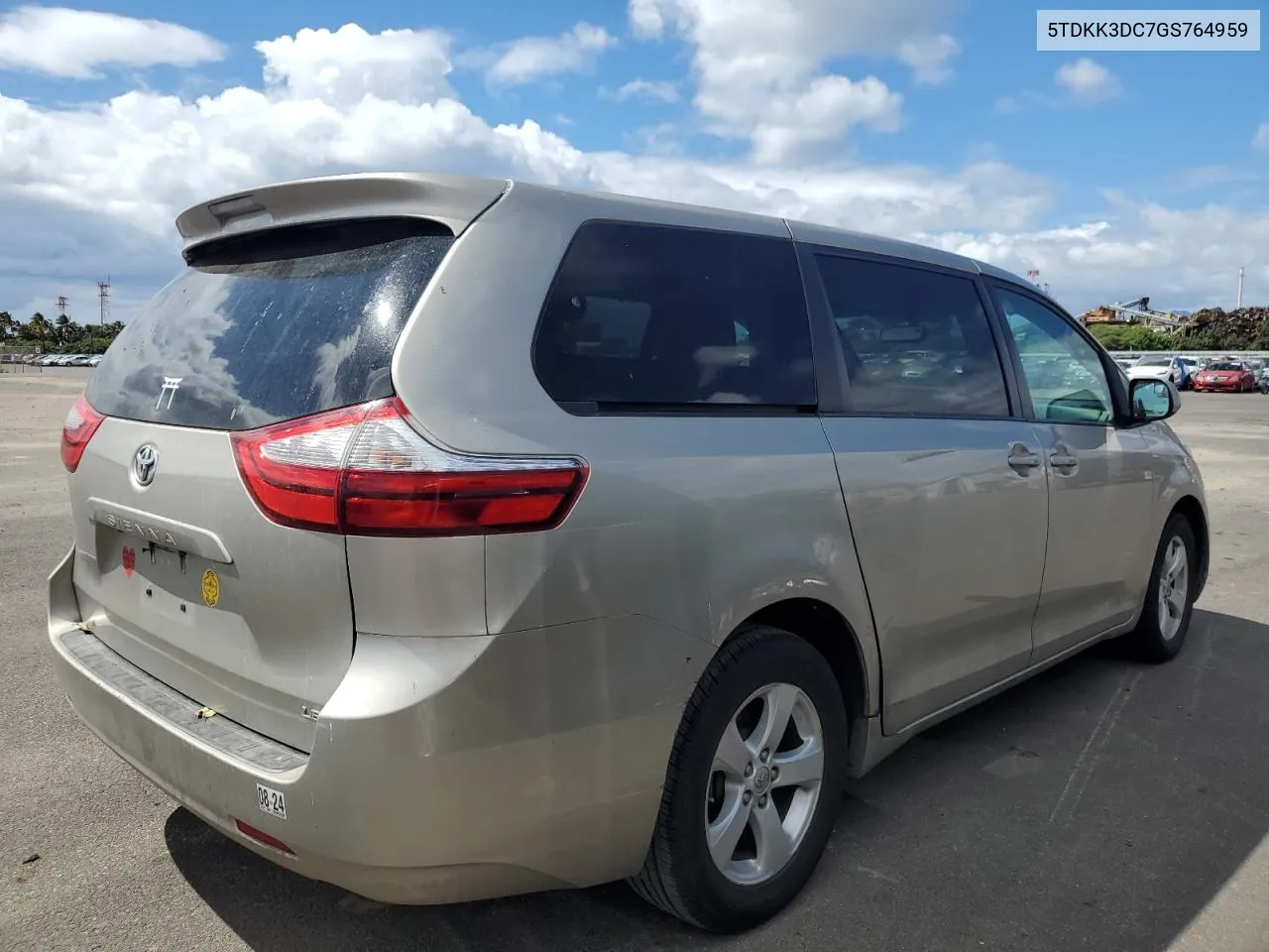 5TDKK3DC7GS764959 2016 Toyota Sienna Le