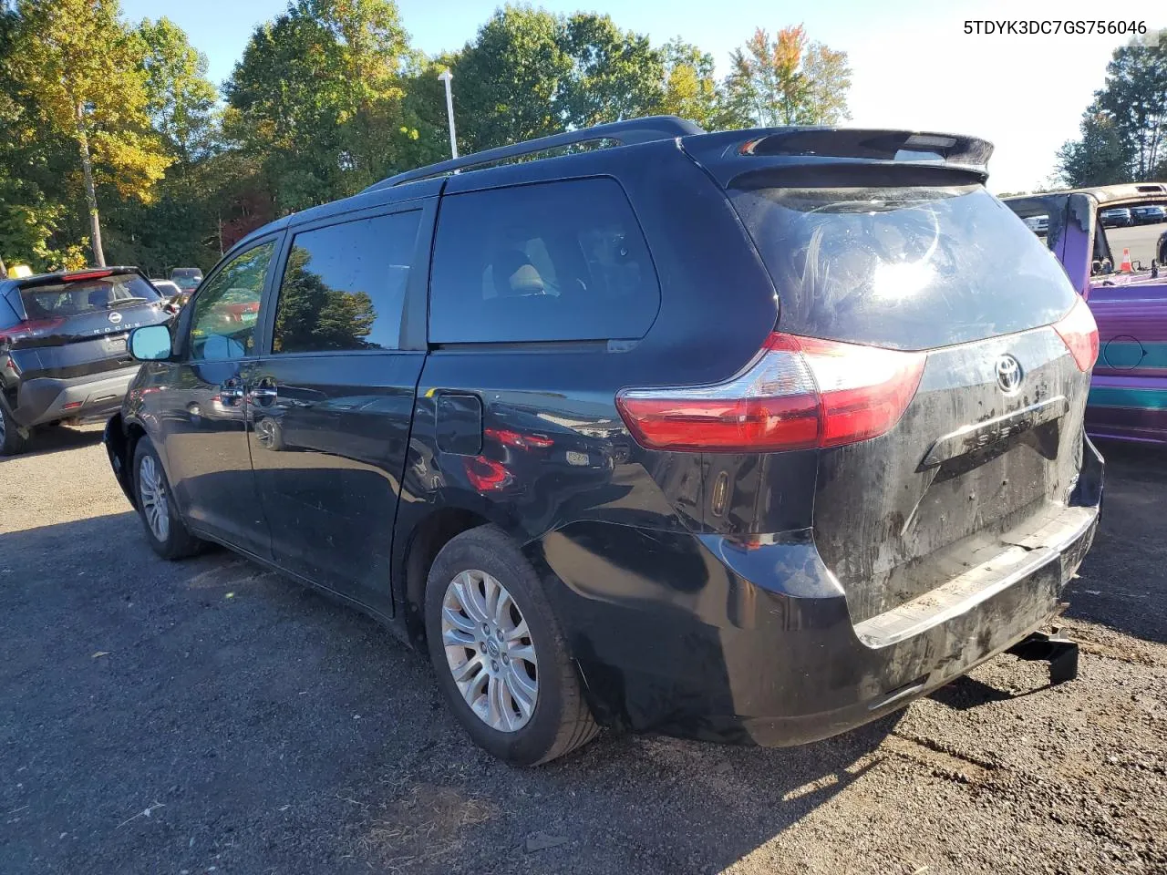 2016 Toyota Sienna Xle VIN: 5TDYK3DC7GS756046 Lot: 74911394