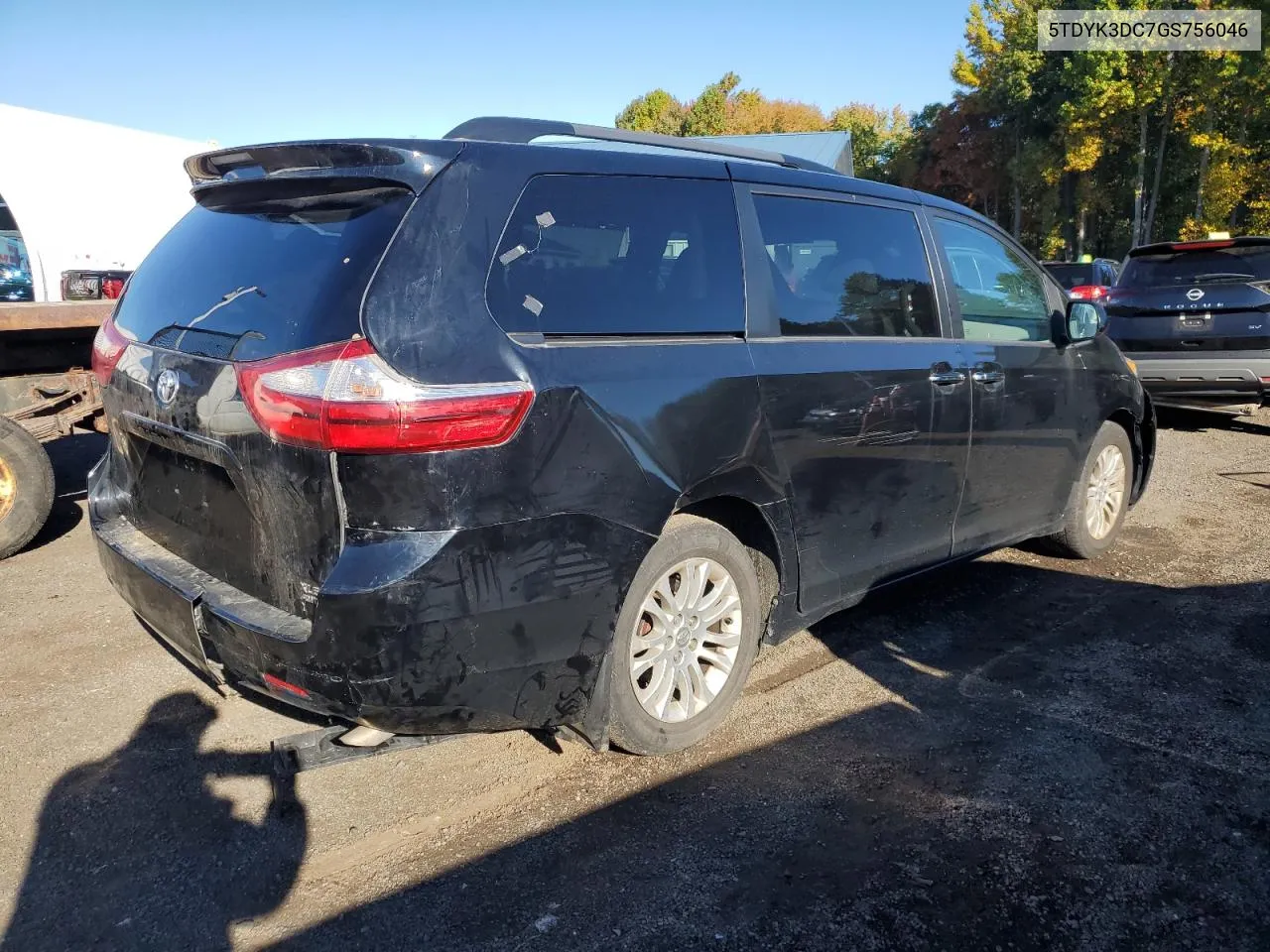 2016 Toyota Sienna Xle VIN: 5TDYK3DC7GS756046 Lot: 74911394