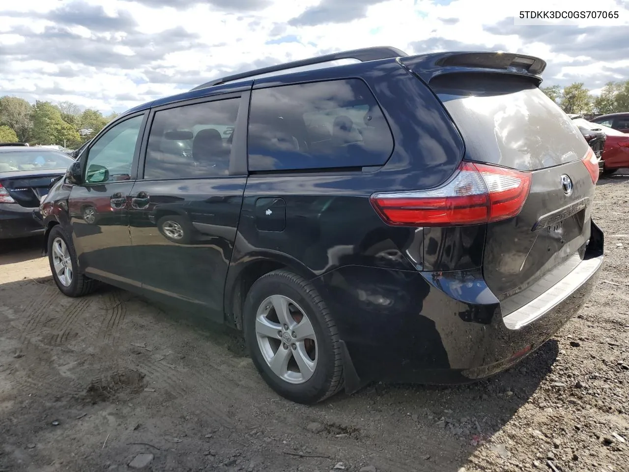 2016 Toyota Sienna Le VIN: 5TDKK3DC0GS707065 Lot: 74971234