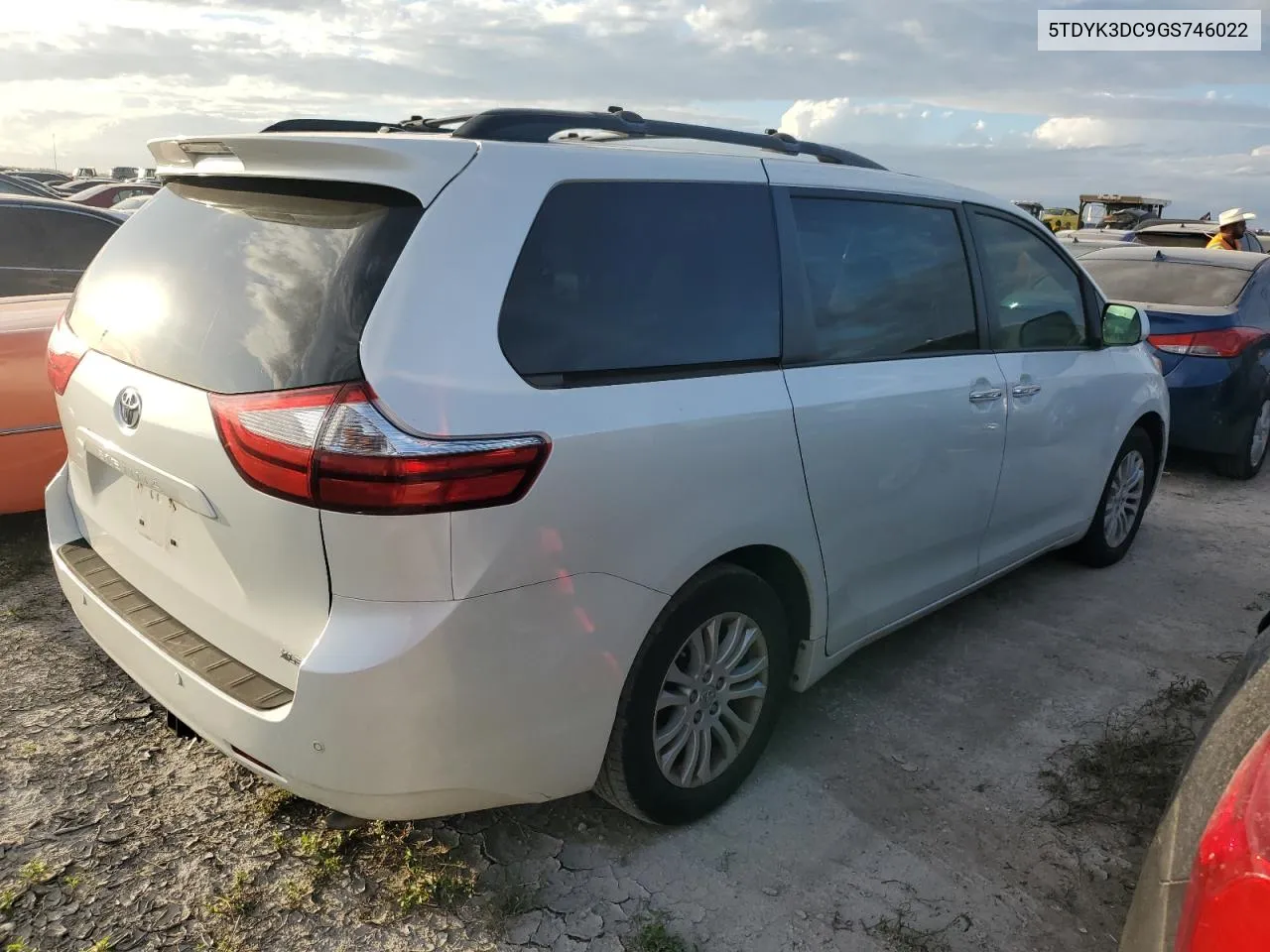 2016 Toyota Sienna Xle VIN: 5TDYK3DC9GS746022 Lot: 75571474