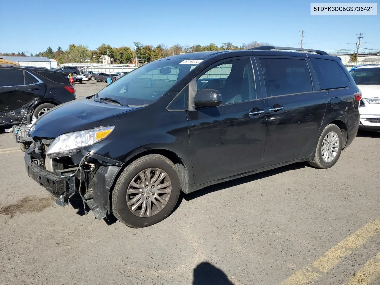 2016 Toyota Sienna Xle VIN: 5TDYK3DC6GS736421 Lot: 75716124