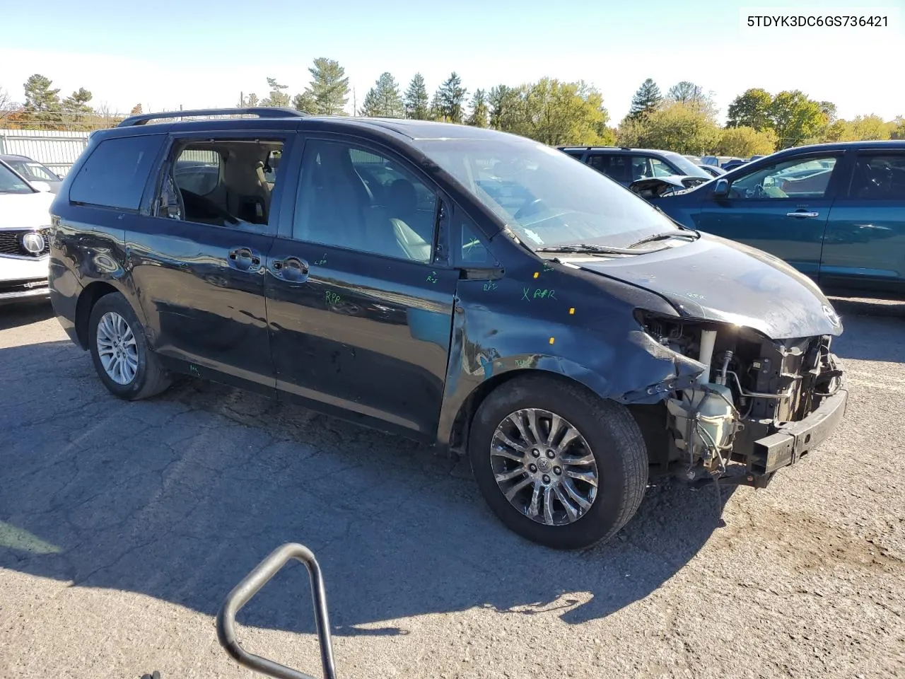 2016 Toyota Sienna Xle VIN: 5TDYK3DC6GS736421 Lot: 75716124