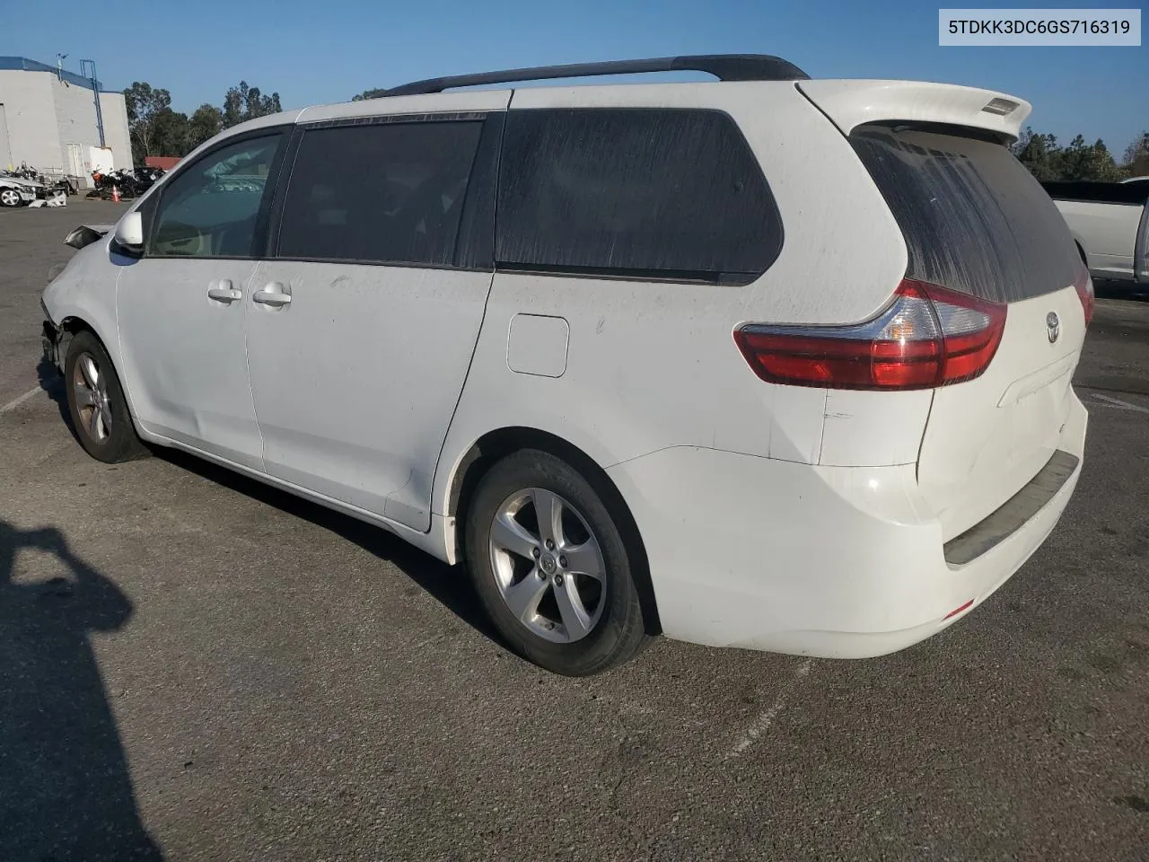 2016 Toyota Sienna Le VIN: 5TDKK3DC6GS716319 Lot: 75745754