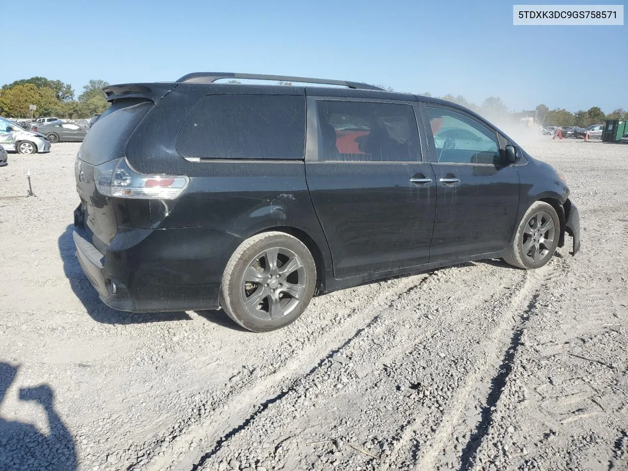 2016 Toyota Sienna Se VIN: 5TDXK3DC9GS758571 Lot: 75755874