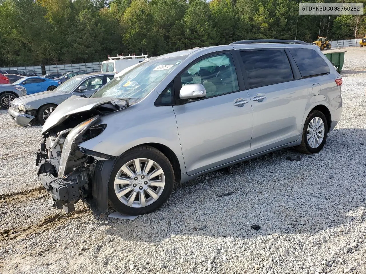 2016 Toyota Sienna Xle VIN: 5TDYK3DC0GS750282 Lot: 76080514