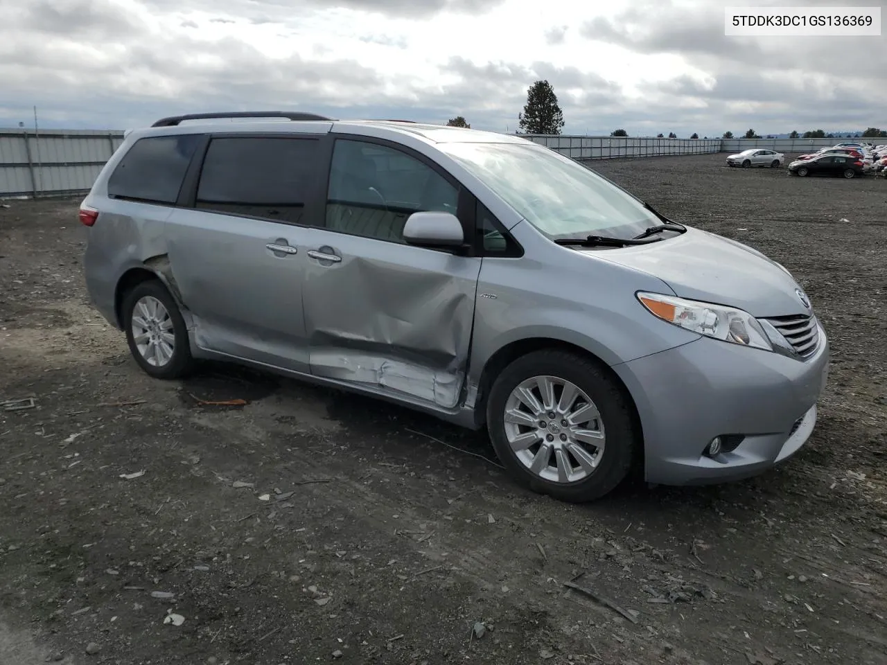 2016 Toyota Sienna Xle VIN: 5TDDK3DC1GS136369 Lot: 76555074