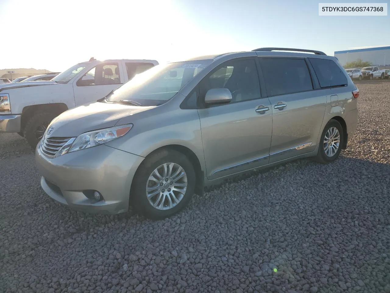 2016 Toyota Sienna Xle VIN: 5TDYK3DC6GS747368 Lot: 76613424