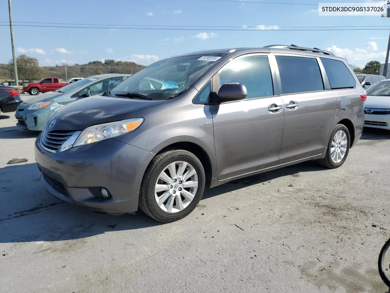 2016 Toyota Sienna Xle VIN: 5TDDK3DC9GS137026 Lot: 76795574