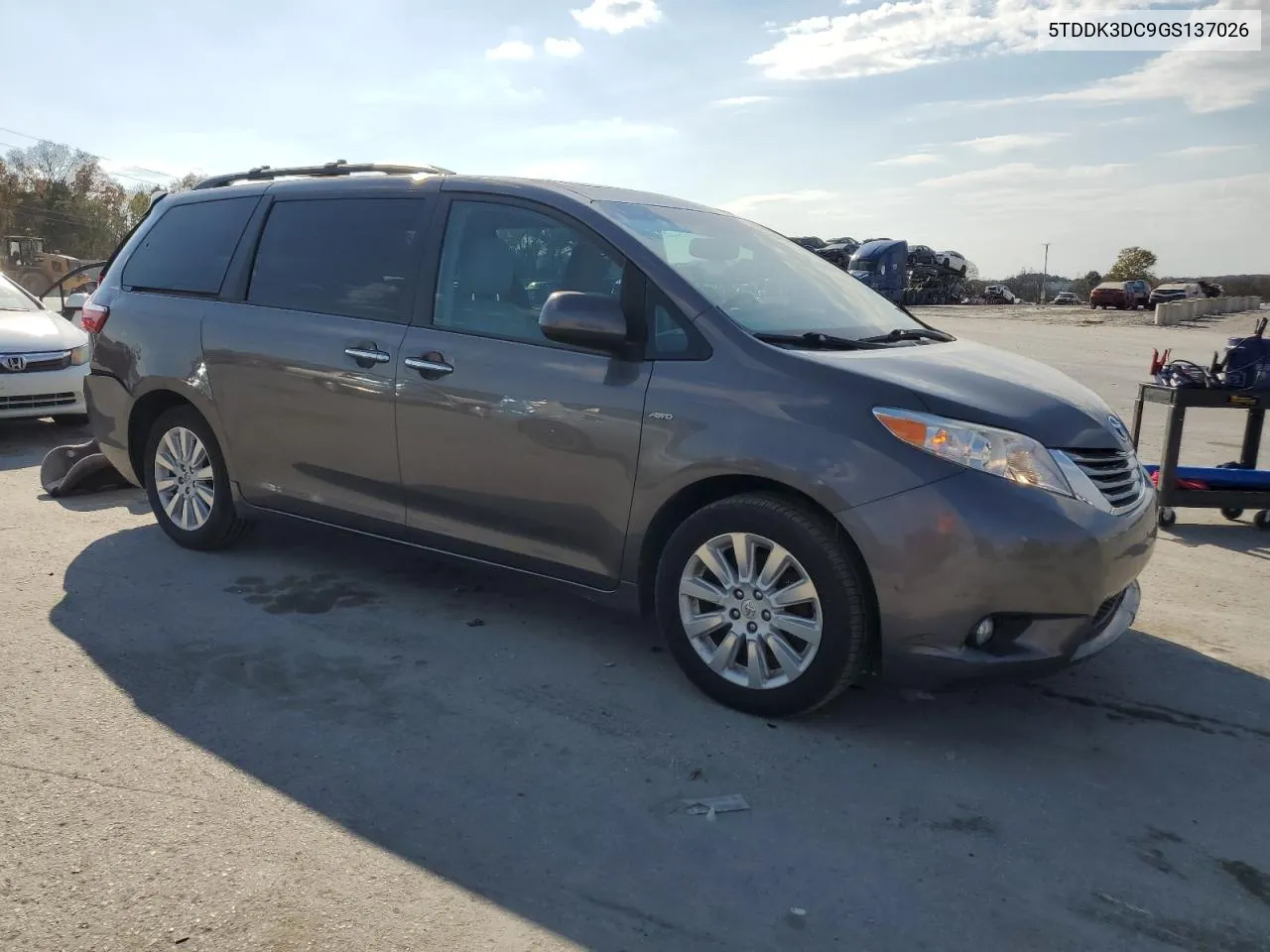 2016 Toyota Sienna Xle VIN: 5TDDK3DC9GS137026 Lot: 76795574