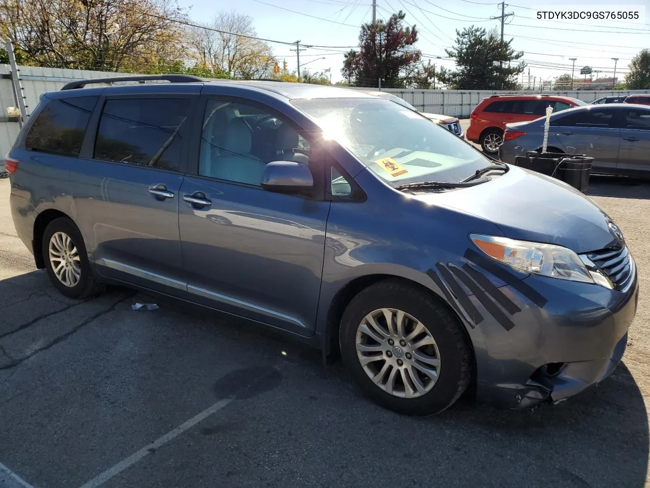 2016 Toyota Sienna Xle VIN: 5TDYK3DC9GS765055 Lot: 76881974