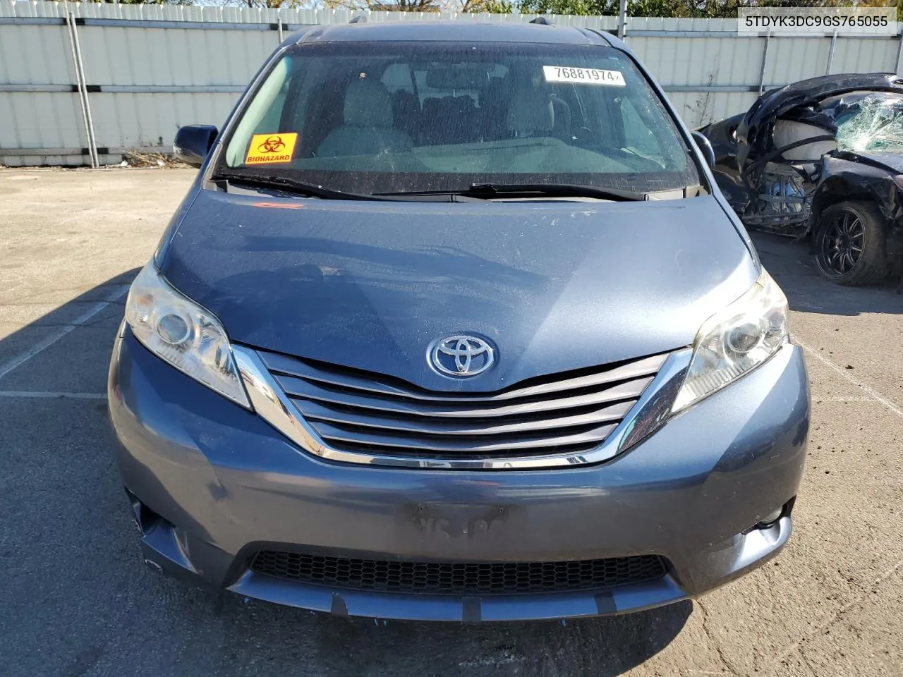 2016 Toyota Sienna Xle VIN: 5TDYK3DC9GS765055 Lot: 76881974