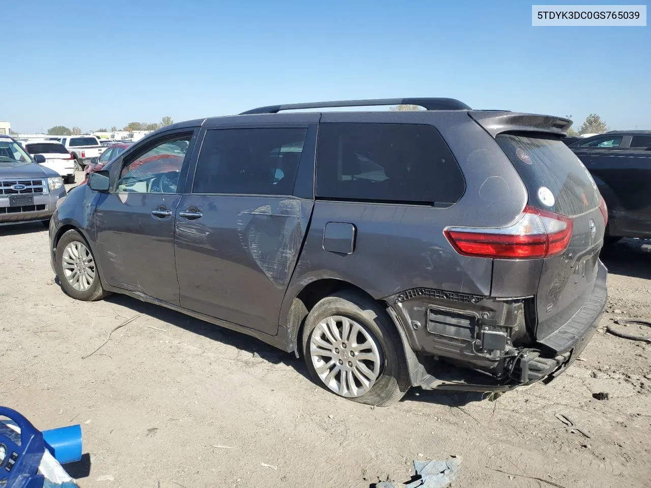 2016 Toyota Sienna Xle VIN: 5TDYK3DC0GS765039 Lot: 76986864