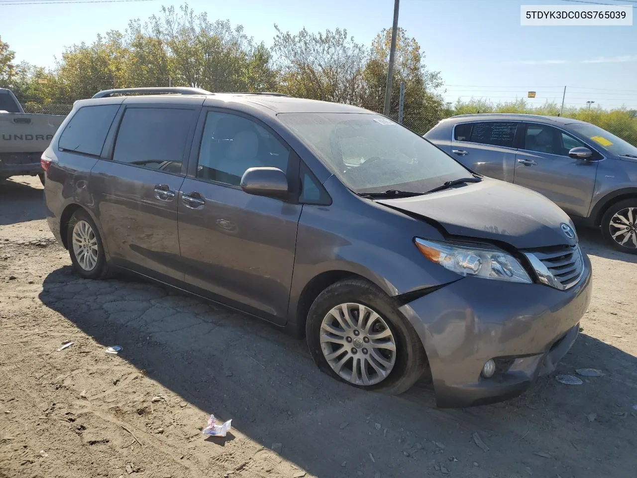 2016 Toyota Sienna Xle VIN: 5TDYK3DC0GS765039 Lot: 76986864