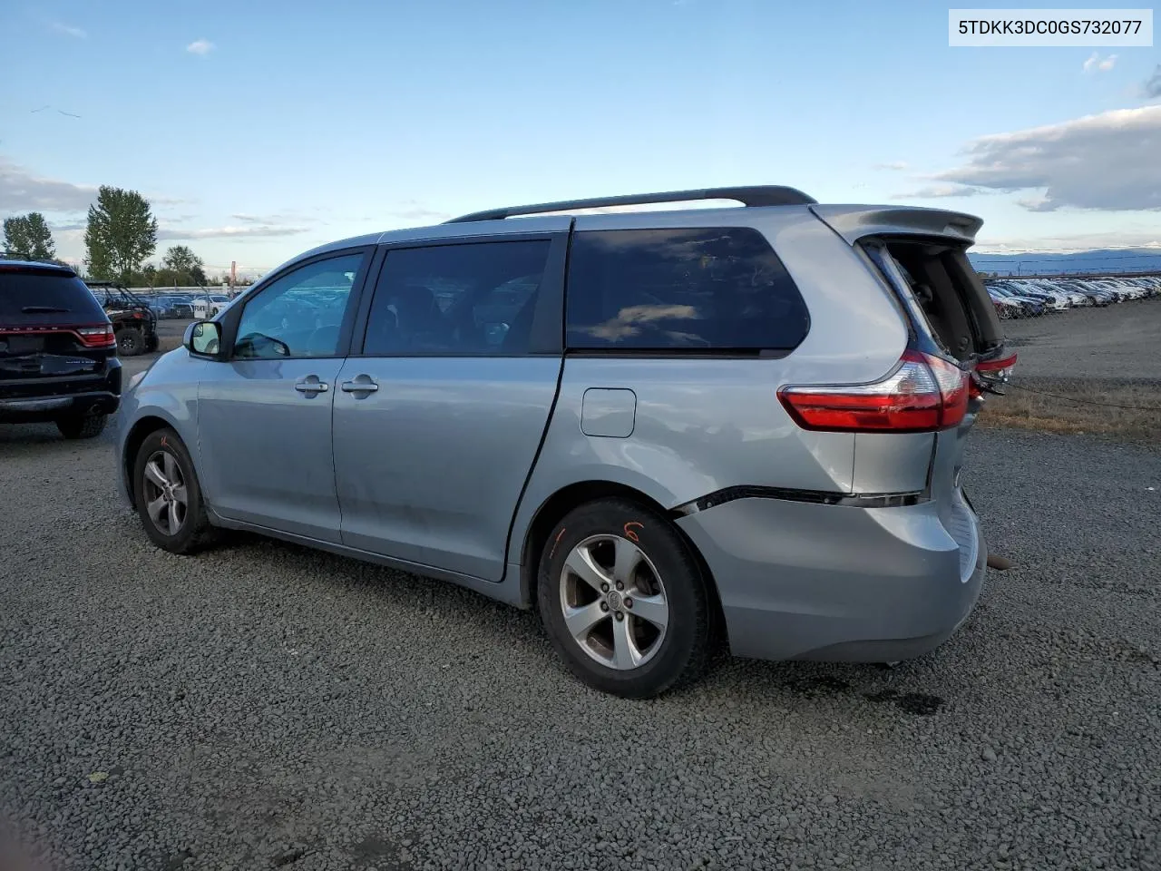 2016 Toyota Sienna Le VIN: 5TDKK3DC0GS732077 Lot: 77031554