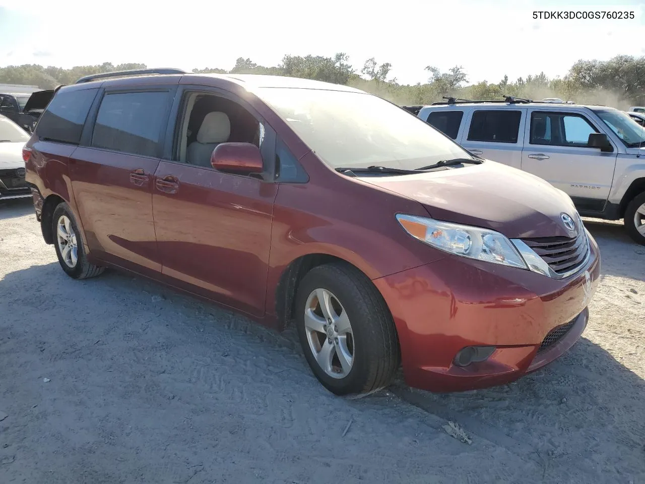 2016 Toyota Sienna Le VIN: 5TDKK3DC0GS760235 Lot: 77354704