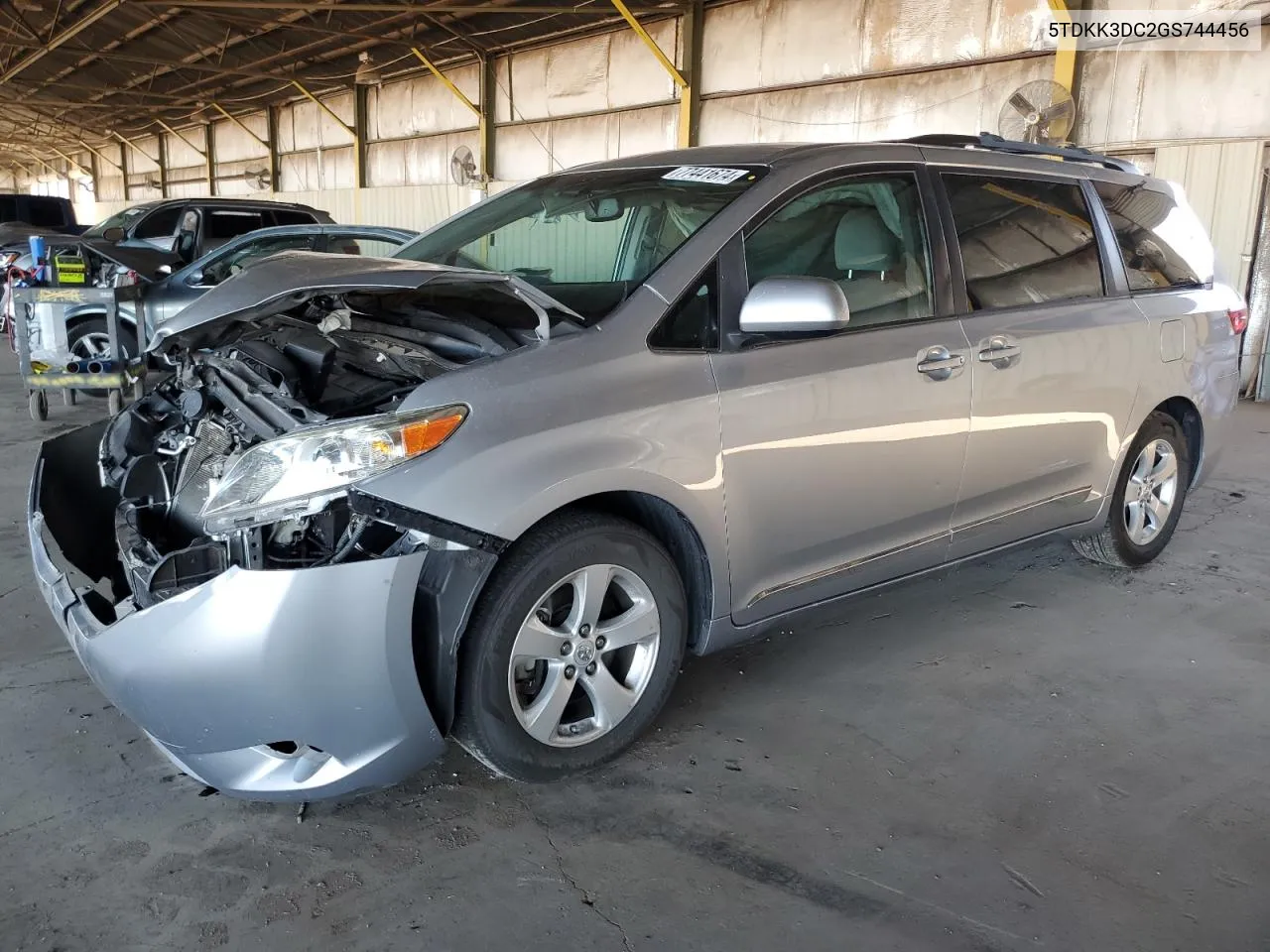 2016 Toyota Sienna Le VIN: 5TDKK3DC2GS744456 Lot: 77441674