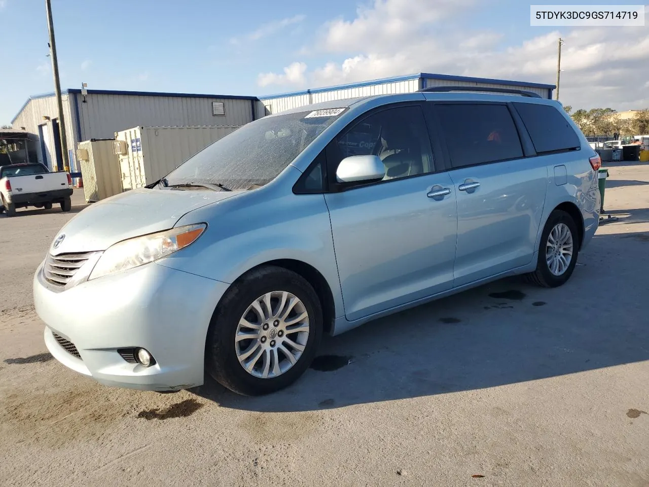 2016 Toyota Sienna Xle VIN: 5TDYK3DC9GS714719 Lot: 78039904