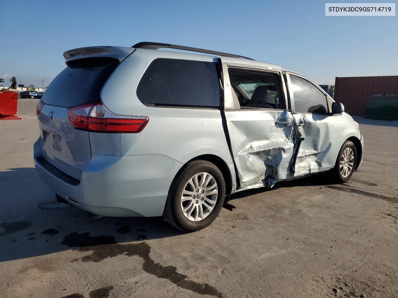 2016 Toyota Sienna Xle VIN: 5TDYK3DC9GS714719 Lot: 78039904