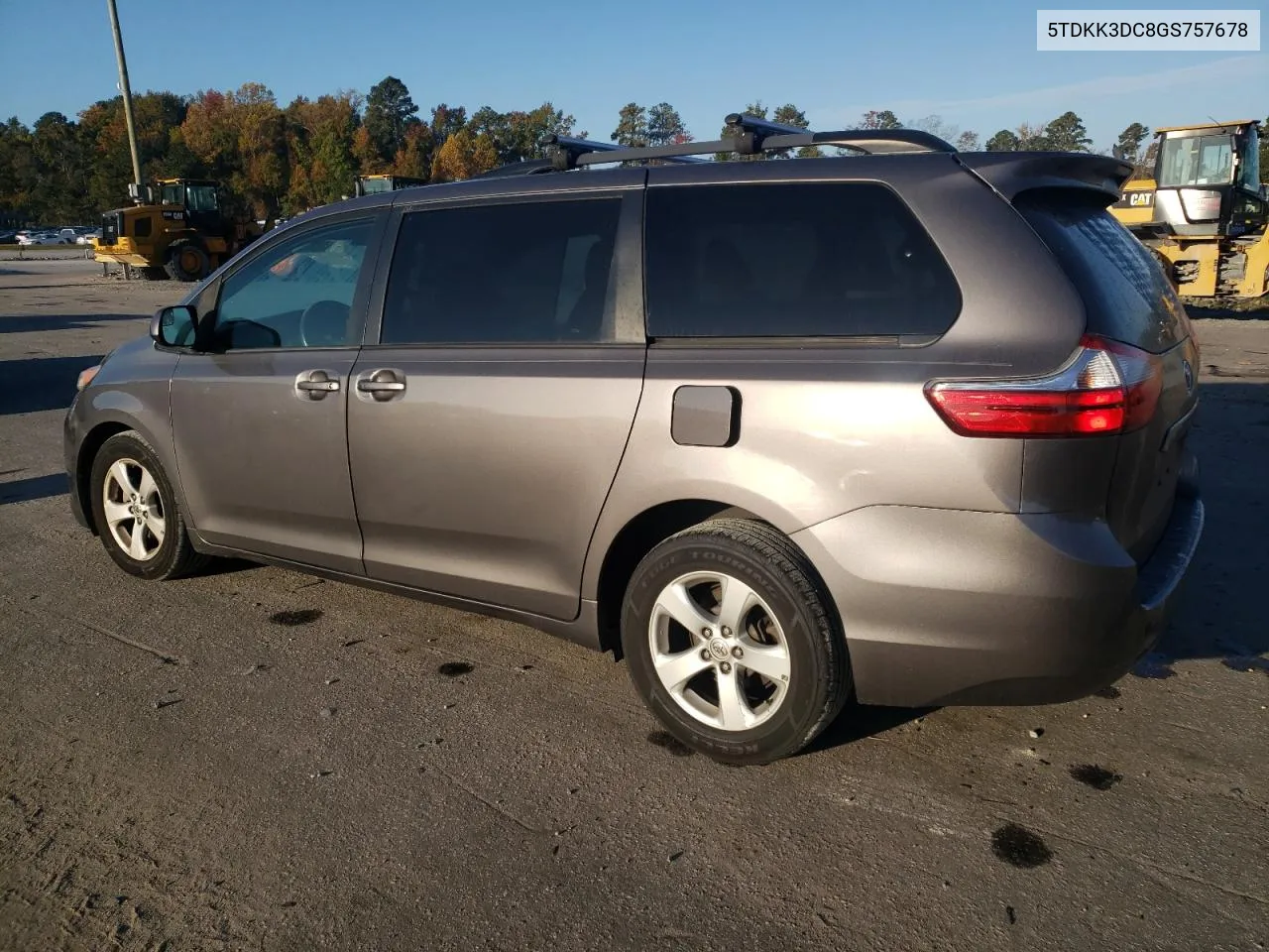 2016 Toyota Sienna Le VIN: 5TDKK3DC8GS757678 Lot: 78101874