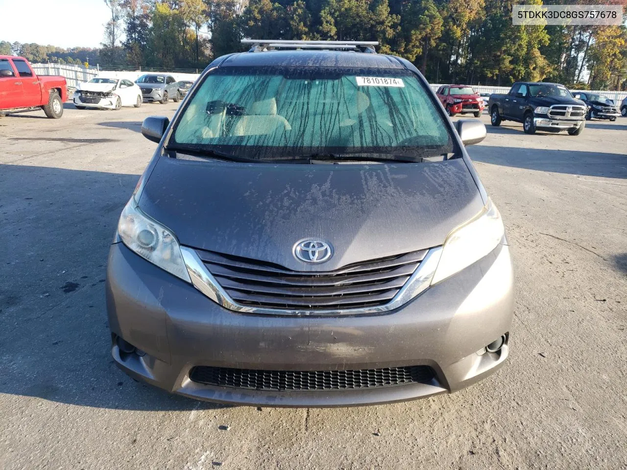 2016 Toyota Sienna Le VIN: 5TDKK3DC8GS757678 Lot: 78101874