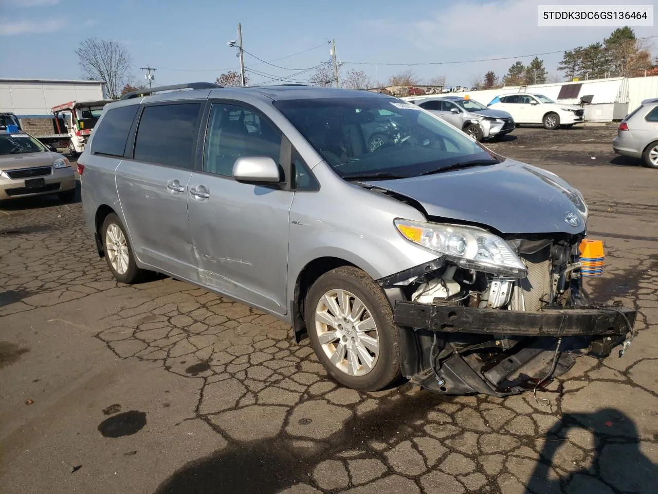 2016 Toyota Sienna Xle VIN: 5TDDK3DC6GS136464 Lot: 78400414