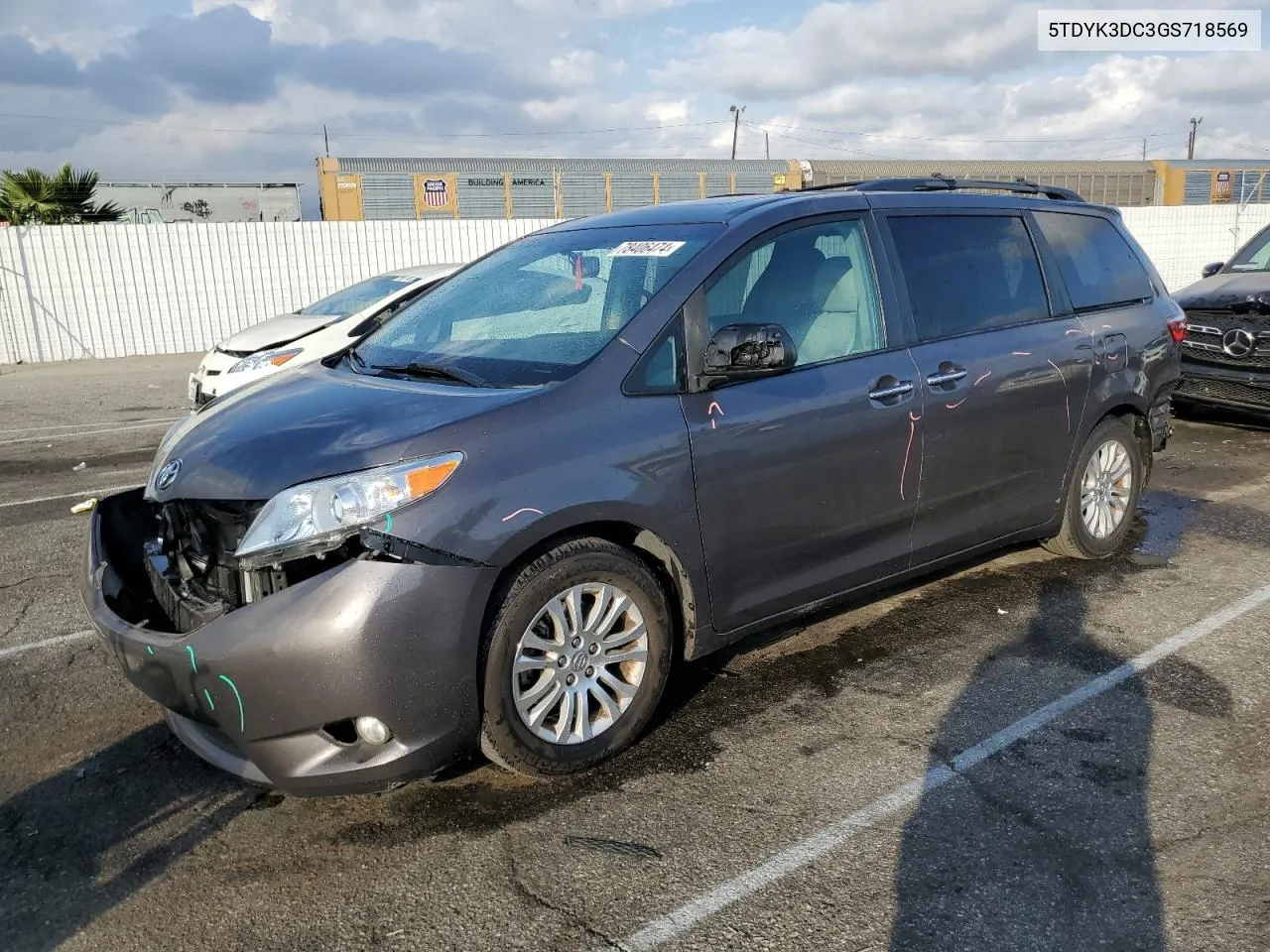 5TDYK3DC3GS718569 2016 Toyota Sienna Xle