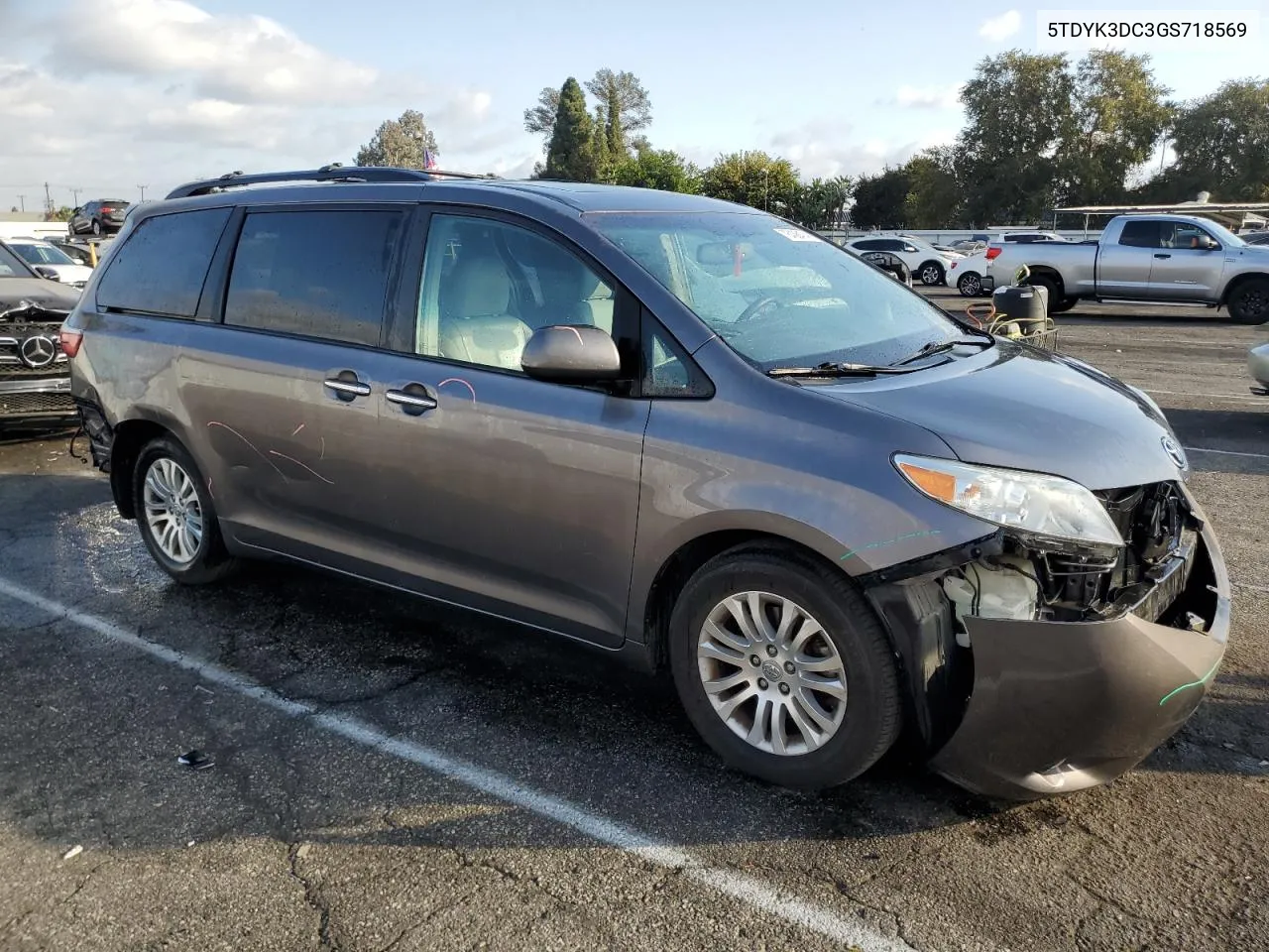 2016 Toyota Sienna Xle VIN: 5TDYK3DC3GS718569 Lot: 78406474