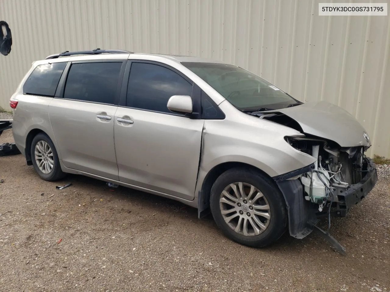 2016 Toyota Sienna Xle VIN: 5TDYK3DC0GS731795 Lot: 78480934