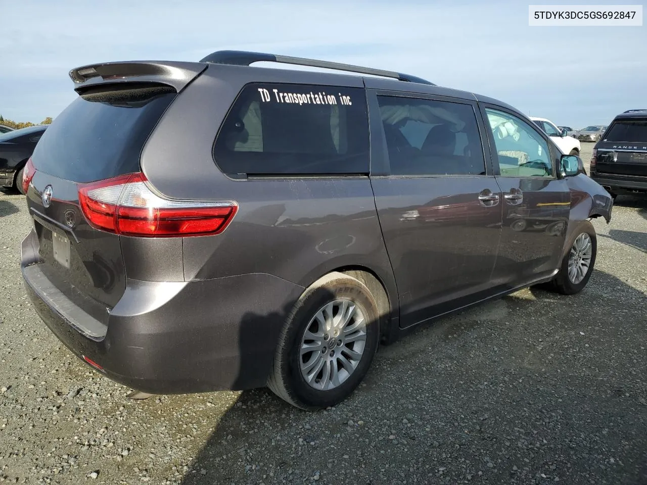 2016 Toyota Sienna Xle VIN: 5TDYK3DC5GS692847 Lot: 78677794