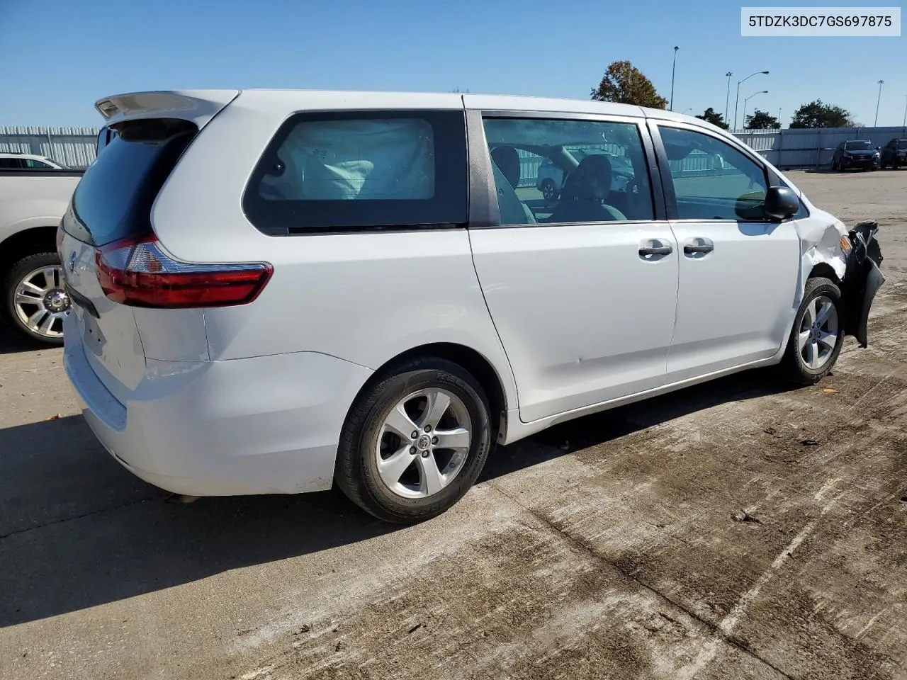 2016 Toyota Sienna VIN: 5TDZK3DC7GS697875 Lot: 78704444