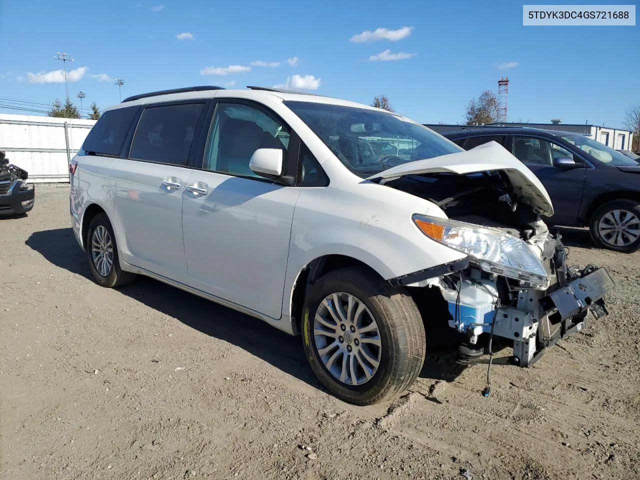 2016 Toyota Sienna Xle VIN: 5TDYK3DC4GS721688 Lot: 78847374