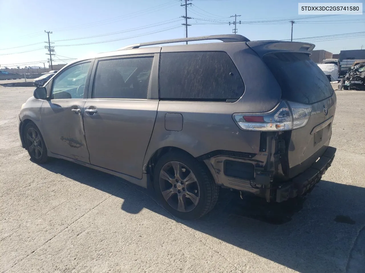 2016 Toyota Sienna Se VIN: 5TDXK3DC2GS741580 Lot: 80065694