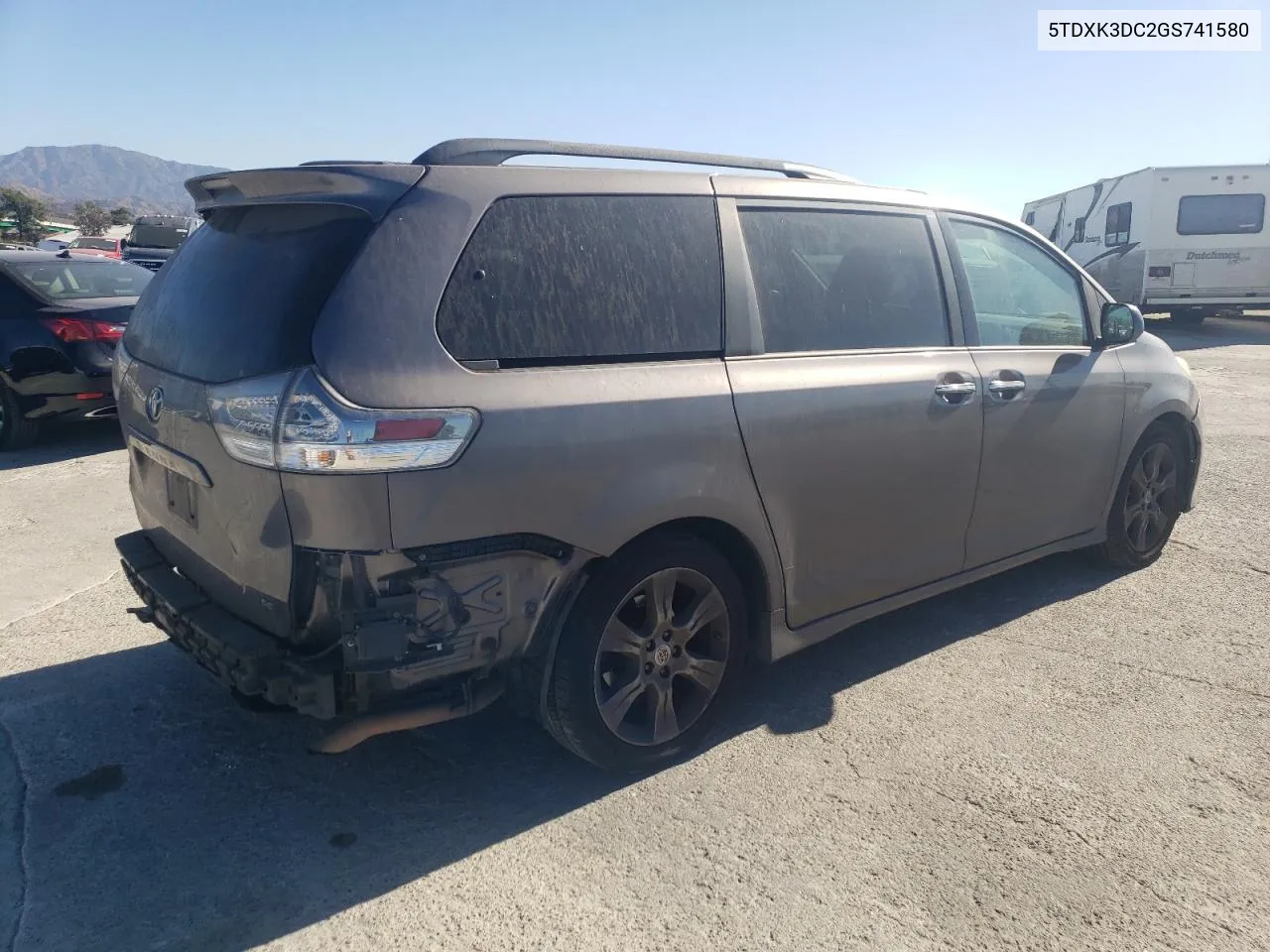 2016 Toyota Sienna Se VIN: 5TDXK3DC2GS741580 Lot: 80065694