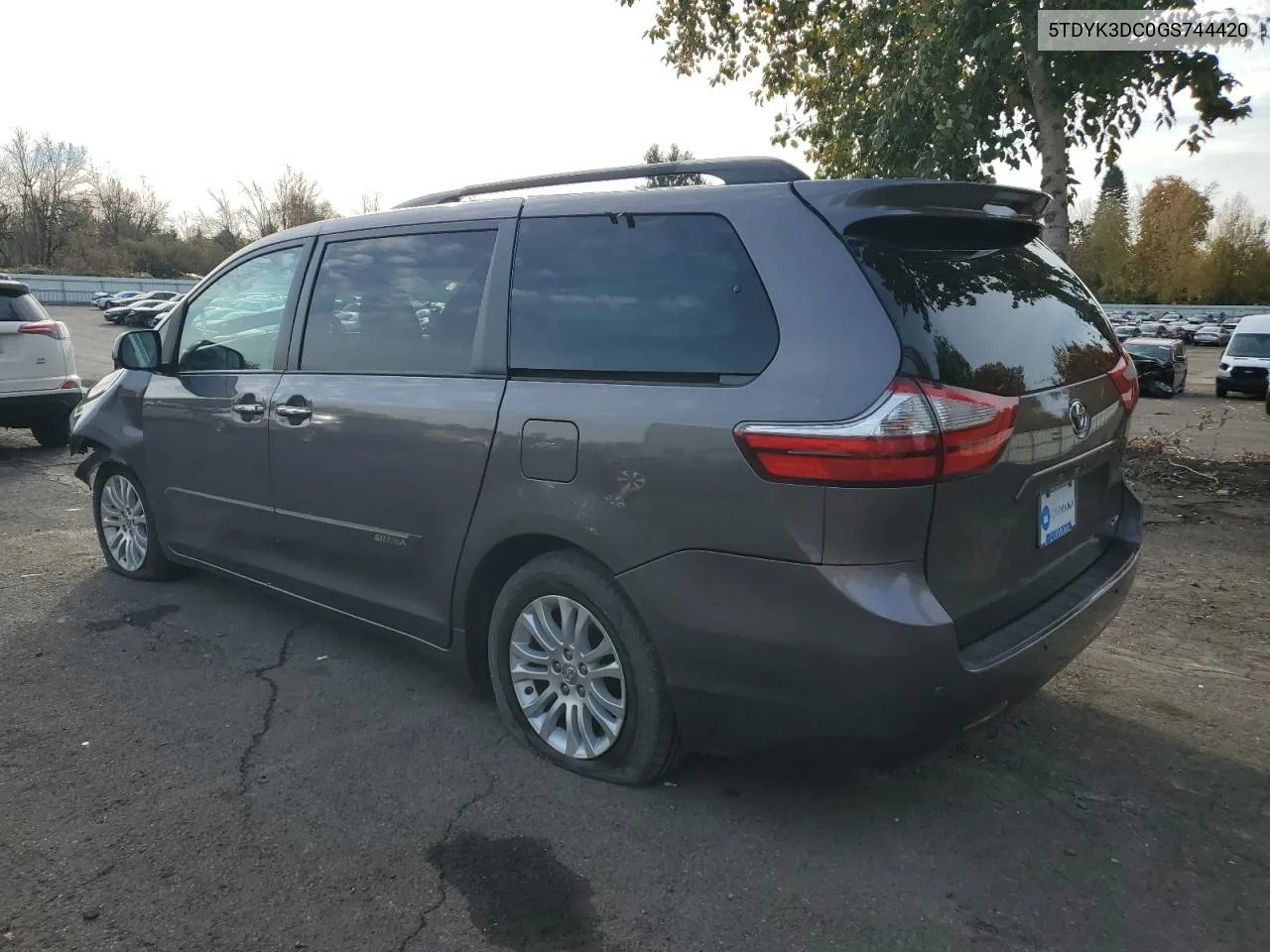 2016 Toyota Sienna Xle VIN: 5TDYK3DC0GS744420 Lot: 80073014