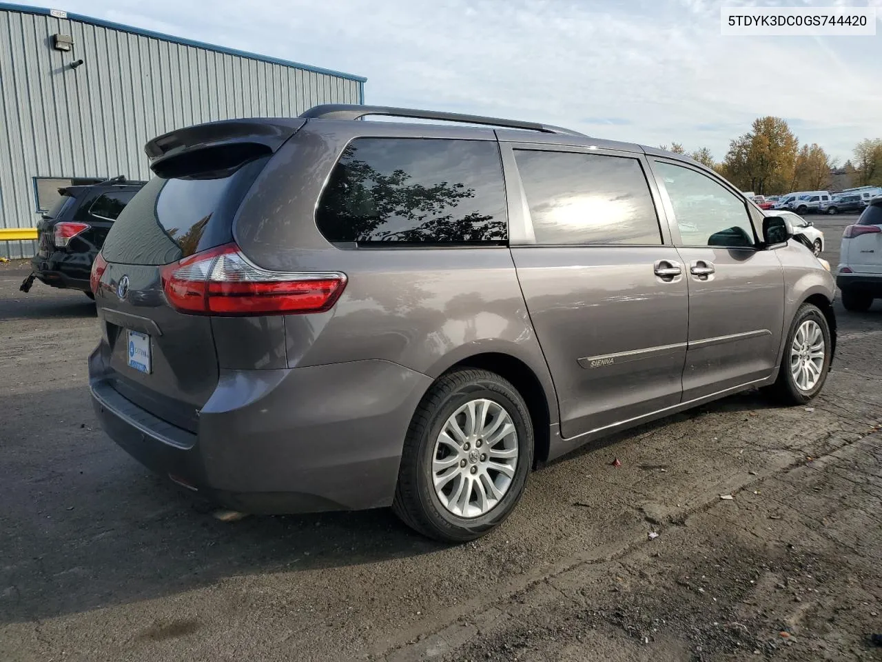 2016 Toyota Sienna Xle VIN: 5TDYK3DC0GS744420 Lot: 80073014