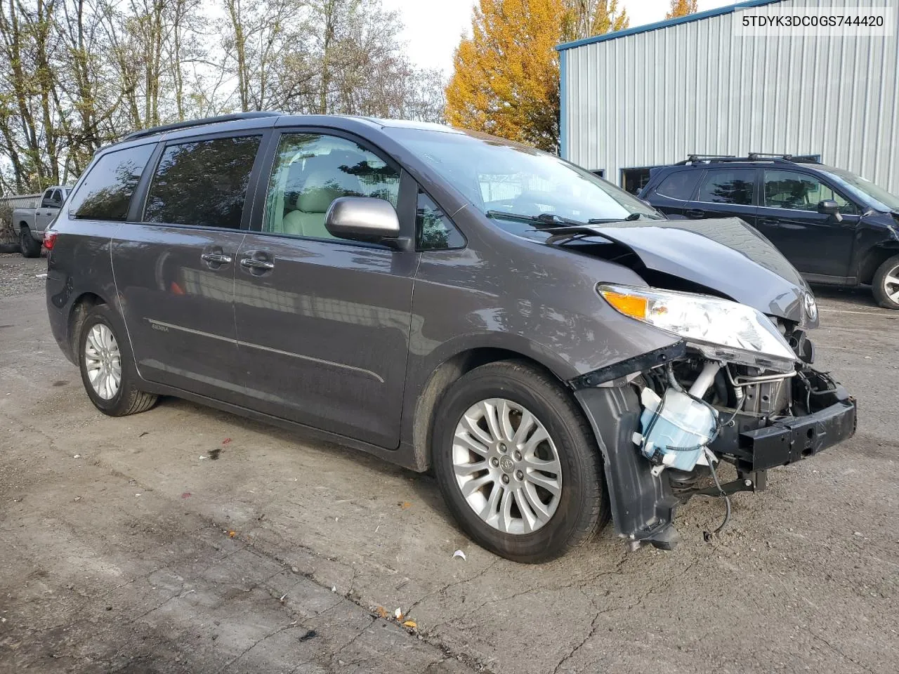 2016 Toyota Sienna Xle VIN: 5TDYK3DC0GS744420 Lot: 80073014