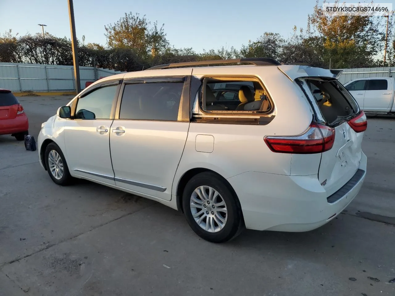 2016 Toyota Sienna Xle VIN: 5TDYK3DC8GS744696 Lot: 80390224