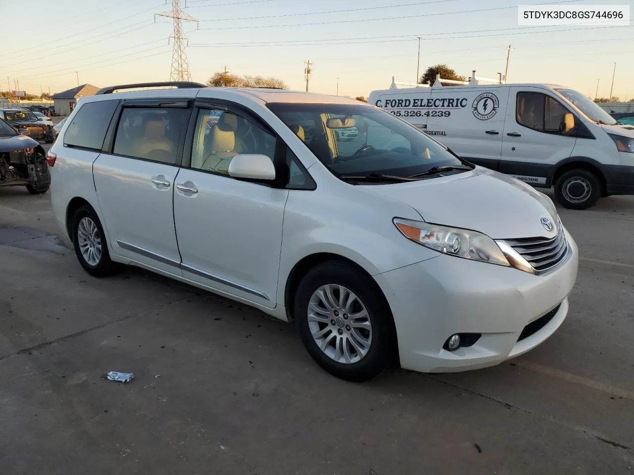 2016 Toyota Sienna Xle VIN: 5TDYK3DC8GS744696 Lot: 80390224