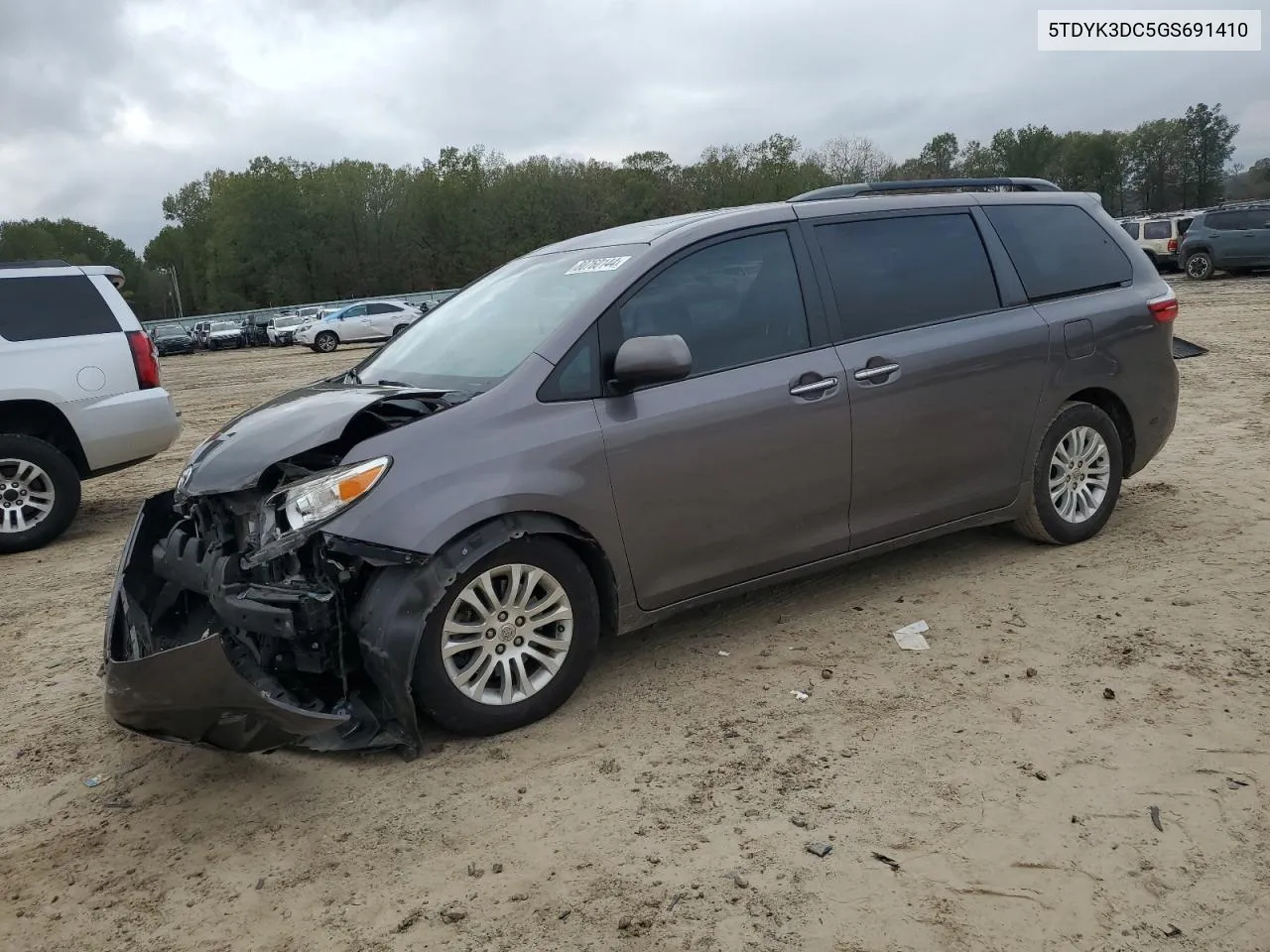 2016 Toyota Sienna Xle VIN: 5TDYK3DC5GS691410 Lot: 80760144