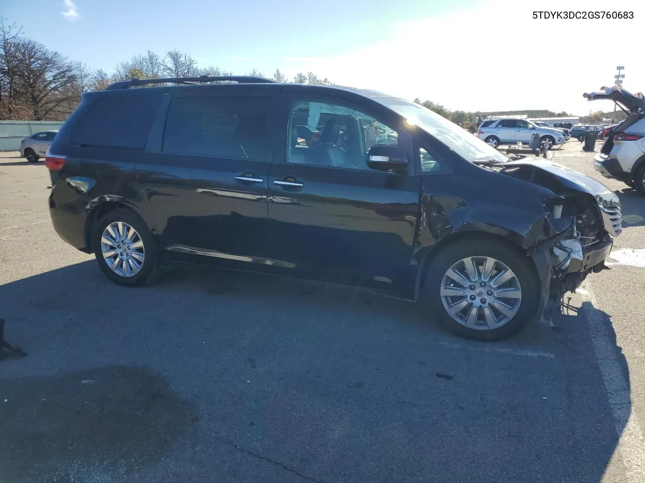 2016 Toyota Sienna Xle VIN: 5TDYK3DC2GS760683 Lot: 81285294