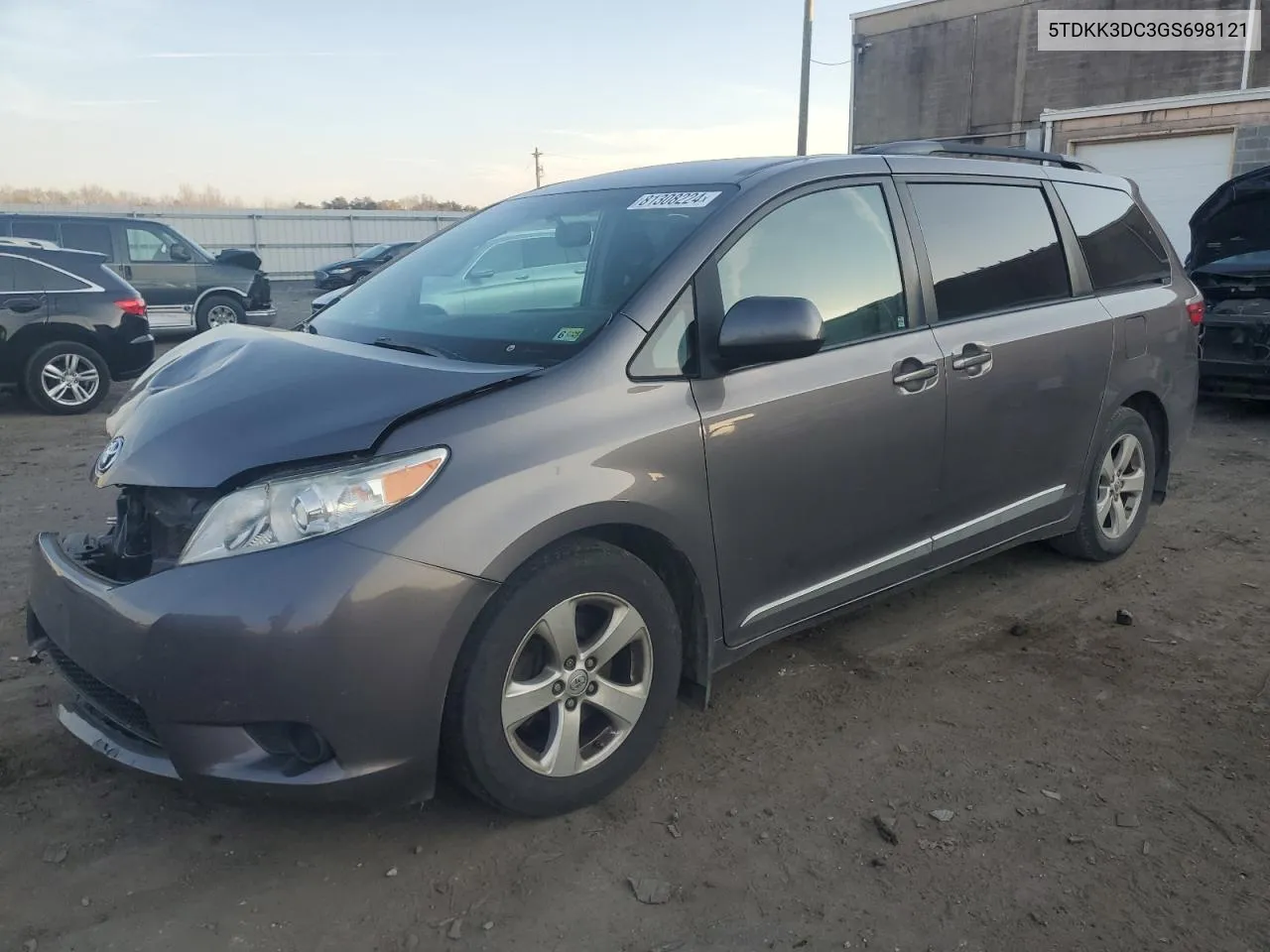 2016 Toyota Sienna Le VIN: 5TDKK3DC3GS698121 Lot: 81308224