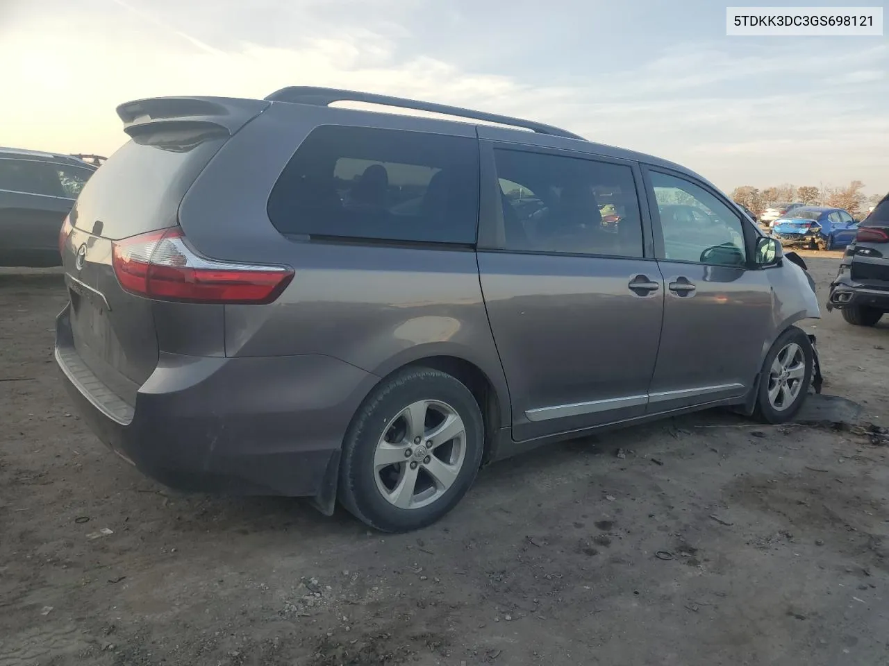 2016 Toyota Sienna Le VIN: 5TDKK3DC3GS698121 Lot: 81308224