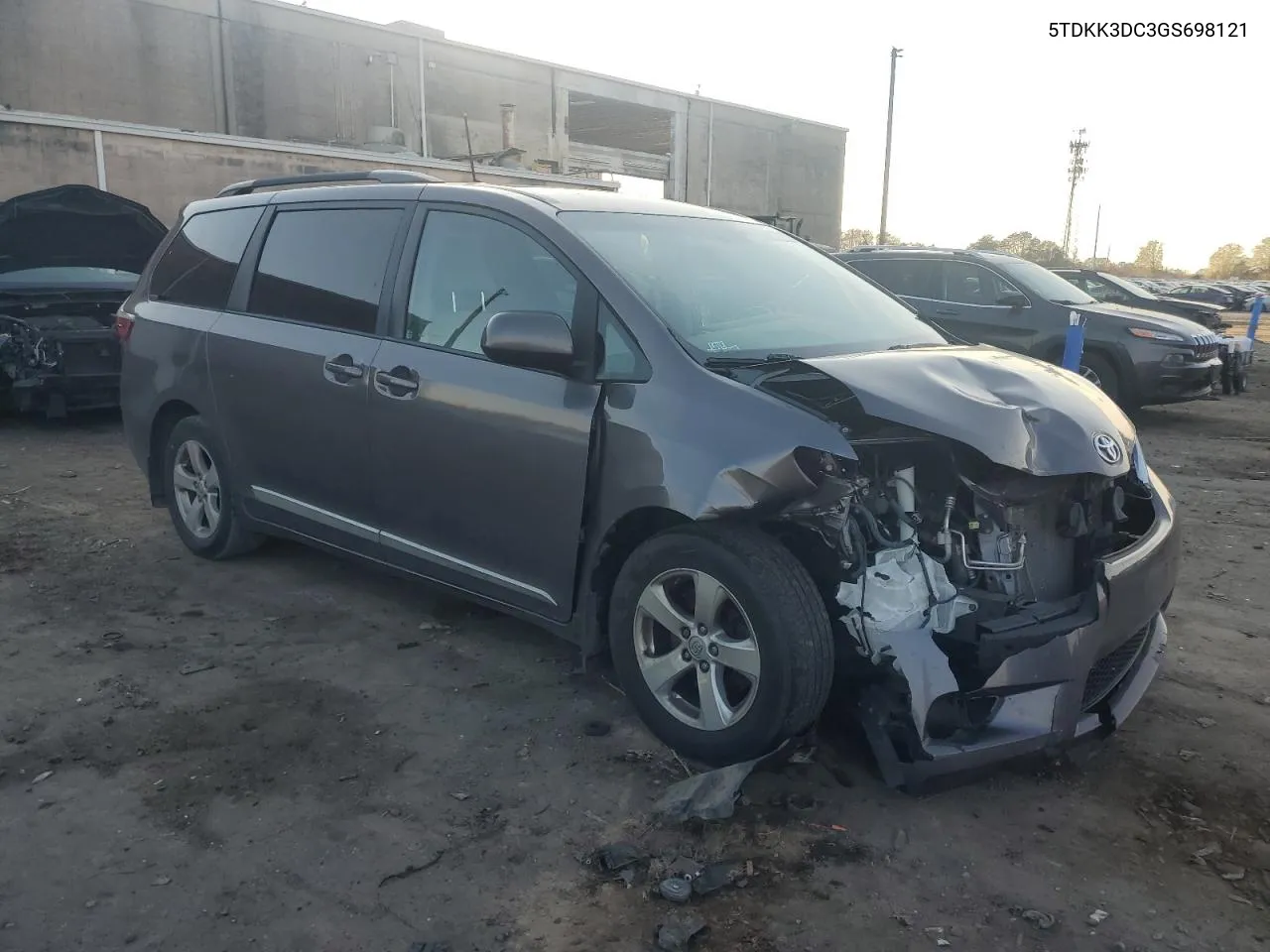 2016 Toyota Sienna Le VIN: 5TDKK3DC3GS698121 Lot: 81308224