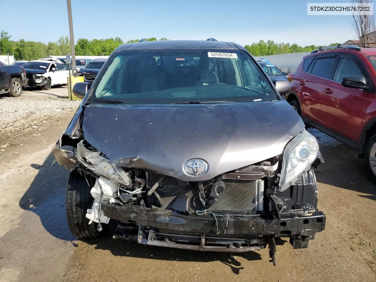 2017 Toyota Sienna Le VIN: 5TDKZ3DC2HS767202 Lot: 52597654