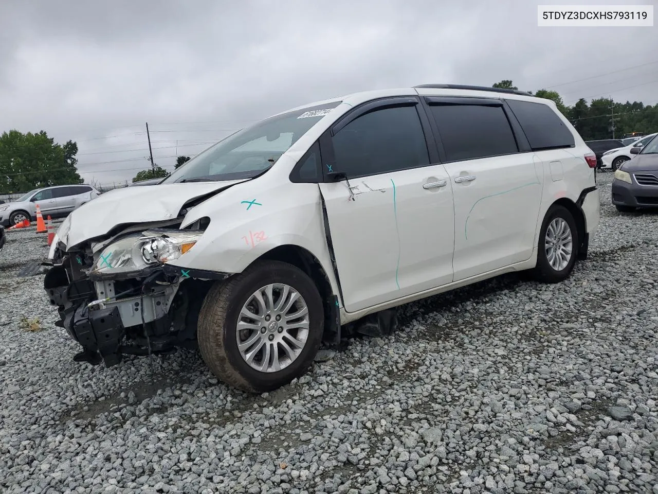 2017 Toyota Sienna Xle VIN: 5TDYZ3DCXHS793119 Lot: 61682714