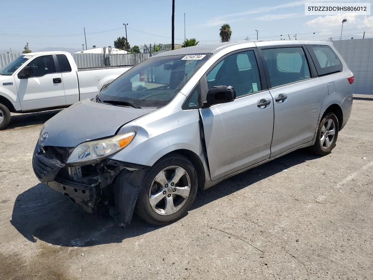 2017 Toyota Sienna VIN: 5TDZZ3DC9HS806012 Lot: 62946794