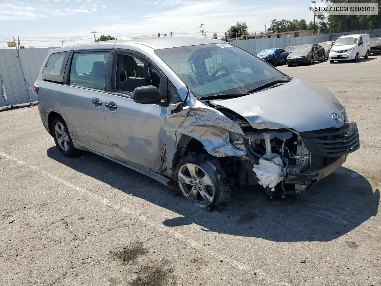 2017 Toyota Sienna VIN: 5TDZZ3DC9HS806012 Lot: 62946794