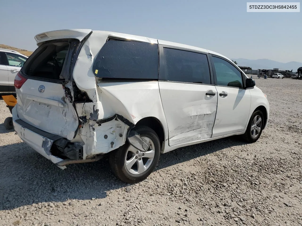 5TDZZ3DC3HS842455 2017 Toyota Sienna