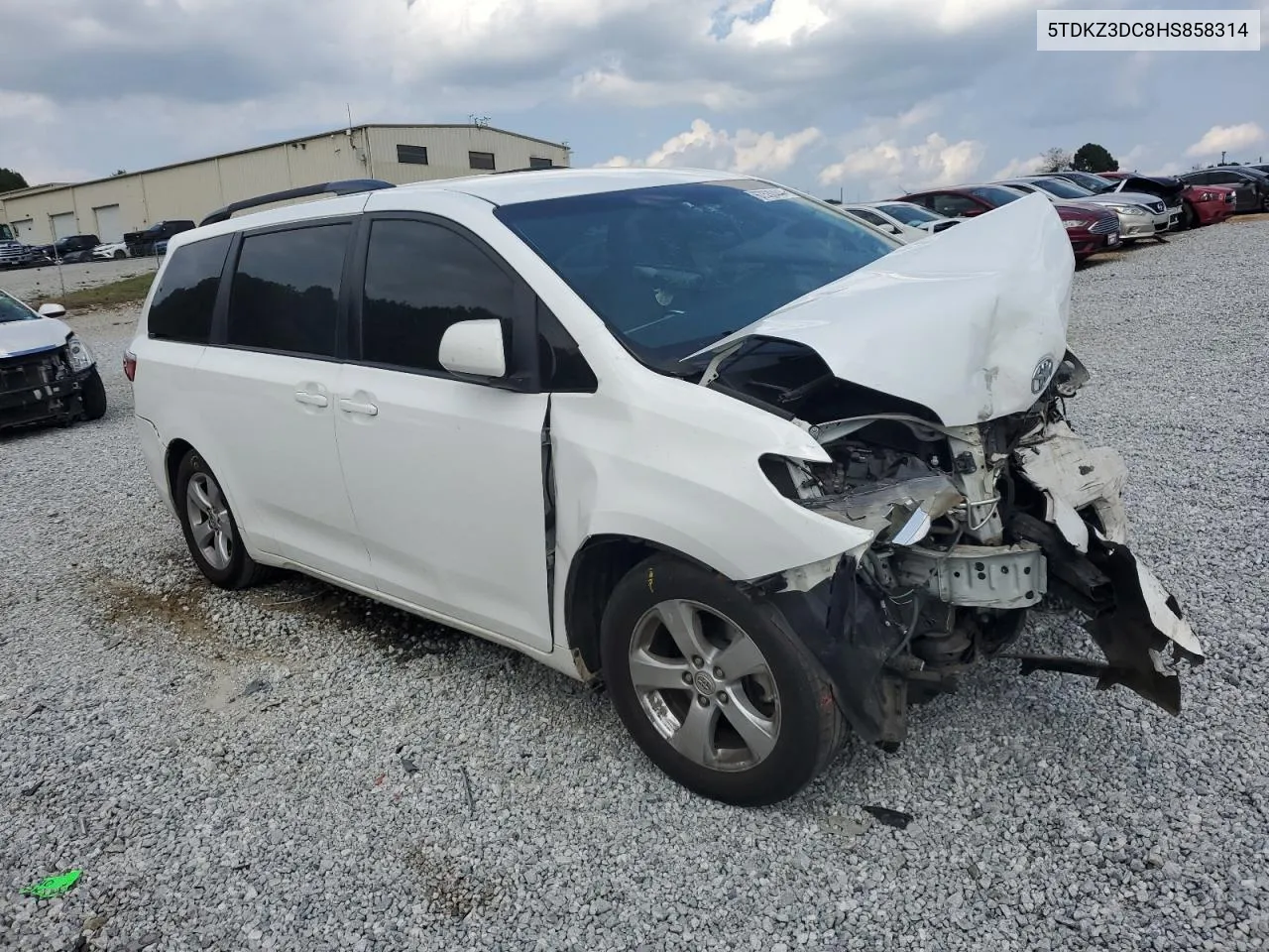 2017 Toyota Sienna Le VIN: 5TDKZ3DC8HS858314 Lot: 67530444